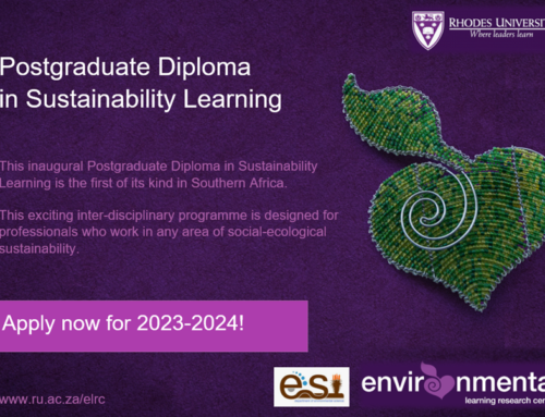 Inaugural Postgraduate Diploma in Sustainability Learning offered at Rhodes University